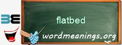 WordMeaning blackboard for flatbed